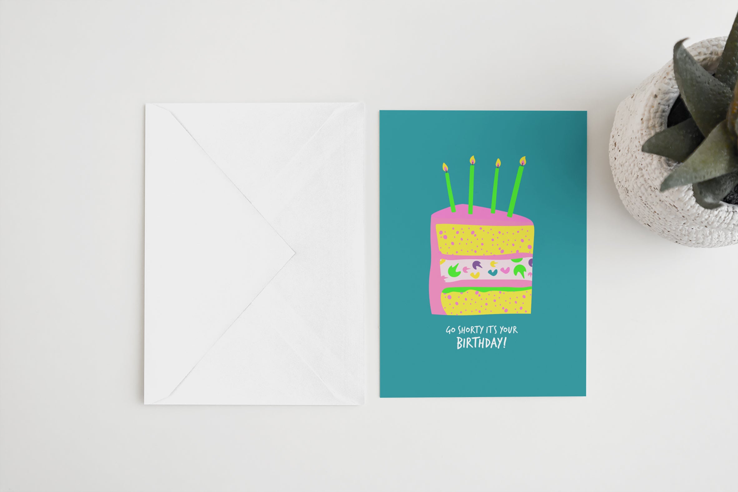 Go Shorty its your BIRTHDAY Colourful Collection Audrey Kavanagh Design